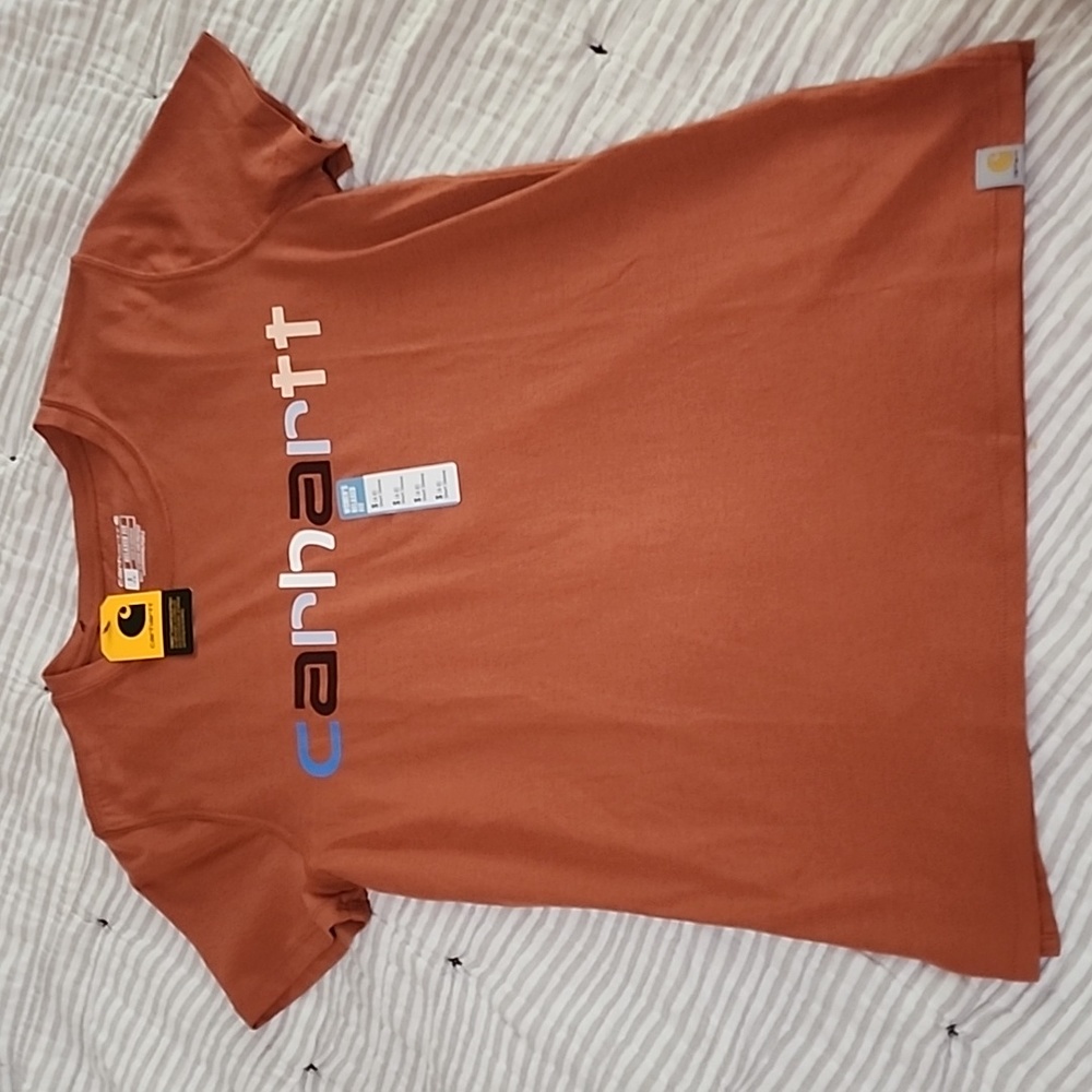 Carhartt relaxed fit short sleeve shirt size small 4-6 new!